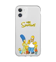 Iphone 11 Uyumlu Simpsonlar Tasarımlı Şeffaf Telefon Kılıfı