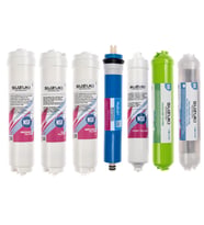 12 İnç Kapalı Kasa Su Arıtma Cihazı Tam Set (7 Filtre) Alkali Ve Detoks Filtre İlaveli (Beyaz - Antrasit)