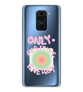 Xiaomi Redmi NOTE 9 Uyumlu Pozitif Enerji Tasarımlı Şeffaf Telefon Kılıfı