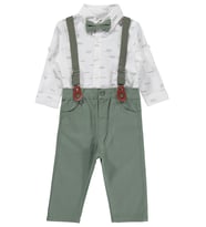 Civil Baby Papyonlu Askılı 6-18 Ay Takım - Kahverengi (Haki)