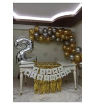 2 Yaş Gold Gümüş Dogum Günü Seti