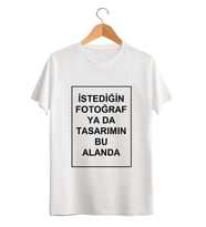 BYVOL Kendin Tasarla T-shirt Kişiye Özel Tişört Baskılı Tshirt (Beyaz)