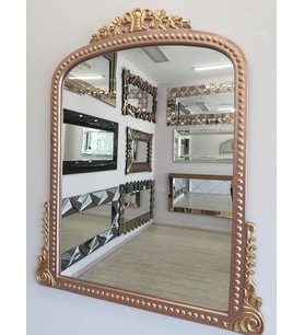 Ayna Denizi Lady Copper Gold Model Rose Gold Altın Renk Dekoratif Ayna