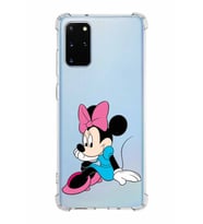 Samsung Galaxy S20 Plus  Köşe Korumalı Antişok Kapak Minnie Mouse Tasarımlı Şeffaf  Kılıf