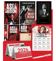 Asla Vazgeçme - Ayraç - Kartpostal - Poster - İblisi Öldür -  2026 Ajanda İstikbal - İstikbal Ahşap Duvar Takvimi - Masa Takvimi