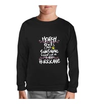 March Girls Siyah Çocuk Sweatshirt