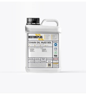 RESTOREPLUS CHAIN OIL MoS2 SOL  Sentetik-Ester Yüksek Sıcaklık Zincir Yağı (5 Lt)