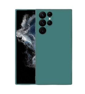 Coverzone Samsung Galaxy S22 Ultra ?le Uyumlu K?l?f Z-Mara Lansman Vieri Tam Koruma Arka Kapak Kamera Koruma �?k?nt?l? P�r�zs�z Y�zey Koyu Ye?il