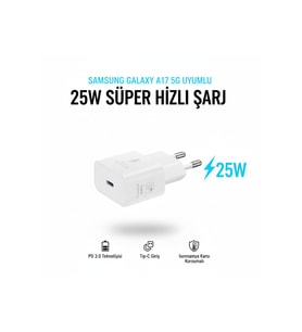Galaxy A17 5G 25W Hızlı Power Şarj Adaptör Beyaz **SAMSUNG TÜRKİYE GARANTİLİ**