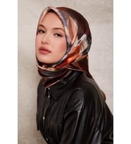 Kızıl Kahve Levidor Twill İpek Eşarp 44