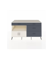 Kronos Konsol Tek Raflı 4 Çekmeceli 2 Kapaklı 176x59x99 Aytaşı-Aytaşı/Antrasit