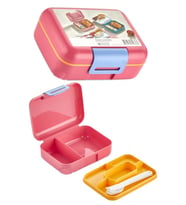 Beslenme Kutusu Pembe 1 Adet Vagon Çift Katlı Yemek Saklama Kabı Öğrenci ve Okul İçin İdeal Ergonomik Tasarım