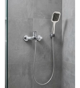 Siyah Duş Seti El Duşu Başlığı Spiral Hortum Dayanıklı Banyo Duş Aksesuarı