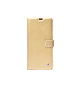 Apple iPhone 13 Pro Max Uyumlu Kılıf Zore Kar Deluxe Kapaklı Kılıf (Gold)