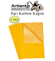 Sarı Karbon Kağıdı A4 5 Adet 21x29,7 cm Kopya Kağıdı Transfer Kağıdı Renkli Karbon Kağıdı
