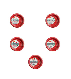 My-Ebi Kırmızı Renkli Parti Davet Plastik Tabak - 17 Cm. - 25 Adetlik 10 Paket