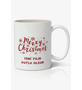 Kişiye Özel Yılbaşı Yeni Yılın Kutlu Olsun Temalı Beyaz Kupa Bardak Sevgiliye Arkadaşa Hediye v25