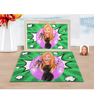 BK Gift Kişiye Özel Kadın Güzellik Uzmanı Karikatürlü 1000 Parça Profesyonel Puzzle-1