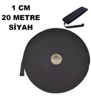 Lastik Sert Yumuşak Çamaşır Don Etek Bel Paça Bebe Lastiği Yassı Yumuşak 1 Cm Siyah 20 Metre Stoktan