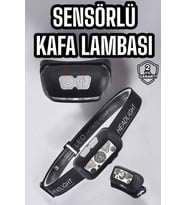 Kafa Lambası Kamp Lambası Sensörlü Şarjlı Ayarlanabilir
