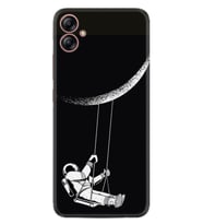 Samsung Galaxy A04E Kılıf Resimli Desenli Silikon Platinium Series Astronot 519