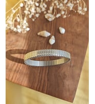 NUR ACCESSORY Çelik Gümüş İtalyan NOMİNATİON Esnek Unisex Bileklik