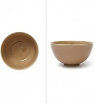 3'lü Karamel Kahve Seramik Kase Seti, Özel Çatlak Dokulu (Crackle) Tasarım Çerezlik ve Sosluk, Modern Stoneware Kahvaltılık Sunum Kasesi, Derin ve Şık Meze Tabağı Takımı (Bej/Kahve)