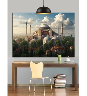Ayasofya Cami Dekoratif Kanvas - Mdf Ahşap Tablo