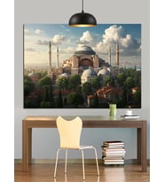 Ayasofya Cami Dekoratif Kanvas - Mdf Ahşap Tablo