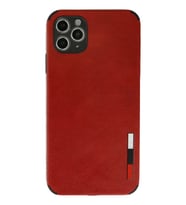 Newface Apple iPhone 11 Pro Max Kılıf Loop Deri Silikon - Kırmızı