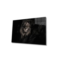 Aslan 25 Hayvan Cam Tablo