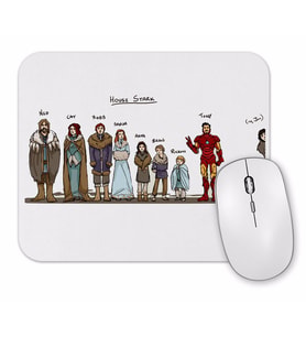 Game Of Thrones House Stark And Tony Stark Mouse Pad