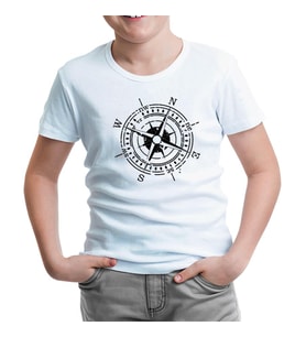 Pusula - Compass North Beyaz Çocuk Tshirt
