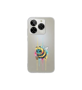 General Mobile ERA 50 ile uyumlu Splash arı tasarımlı şeffaf silikon kılıf