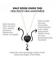 Doğal Taş Oniks (Onix) TAŞI Kalp Kesim İster Kolye İster Anahtarlık