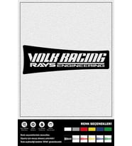 VOLK RACING RAYS ENGINEERING STICKER 23 x 8 cm