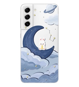 Samsung Galaxy S22 Uyumlu Sevimli Ayıcık Desenli Şeffaf Telefon Kılıfı