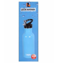 Logon Çelik Pipetli Matara Mavi 500 ml LGL173