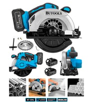 BUTOOLS 21 V Platinum Akülü Çelik Şanzuman Şarjlı Ahşap Sunta Ağaç Kesme Makinası Daire Testere