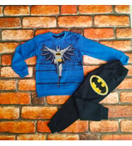 betmen batman desenli çocuk %100 pamuklu pijama takımı