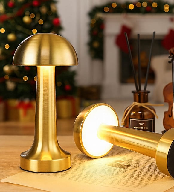 Mantar Dokunmatik LED Metal Masa Lambası