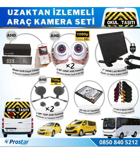 Full Ahd Araç Kamera Seti 4 Kameralı 320 Gb Harddisk Dahil Kayıtlı 7 Inç Hdmi Ekranlı
