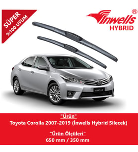 Toyota Corolla İnwells Hybrid Silecek Takımı 2007-2018
