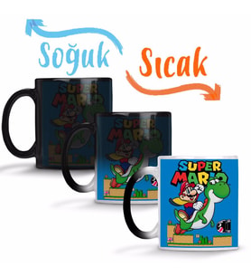 Süper Mario E Yoshi Sihirli Kupa Bardak Porselen