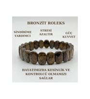 Bronzit Doğal Taş Roleks Bileklik