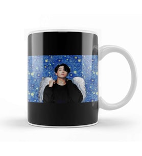Bts Kookie Van Gogh Starry Night Angel Bts Army kpop Kupa Bardak Porselen