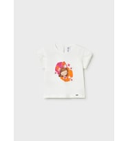 Mayoral Kız Bebek Baskılı Tshirt Beyaz