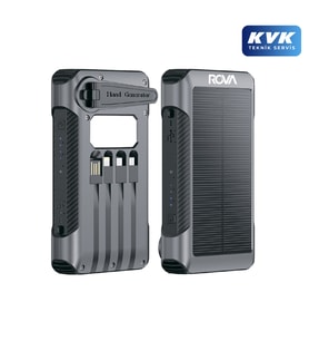 Rova PWS617 Powerbank ve Taşınabilir Şarj Cihazı - Güneş Enerjili - KVK Teknik Servis Garantili