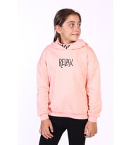 Toontoy Kız Çocuk Nakış Detaylı İçi Pamuklu Sweatshirt (Somon)