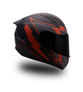 ThunderBolt Mat Siyah- Kırımızı Kask